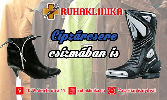 Motoros ruha, csizma cipzárcsere